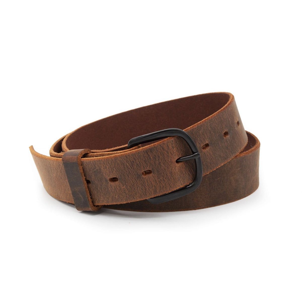 Main Street Forge Bootlegger Belt - Coiled View (Brown)