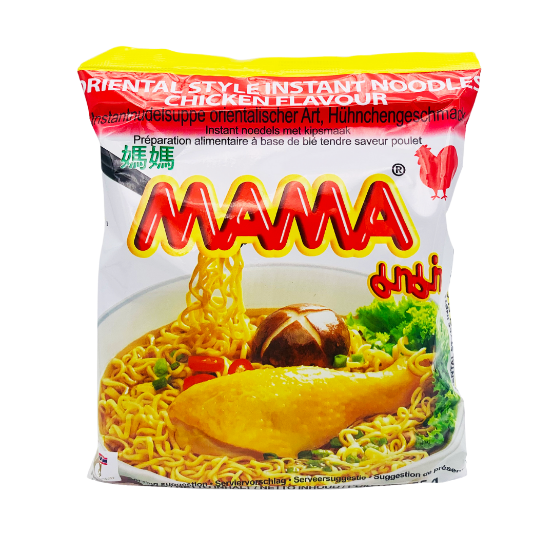 Thai Chicken Flavour Instant Noodles 55g by Mama – front pack shot