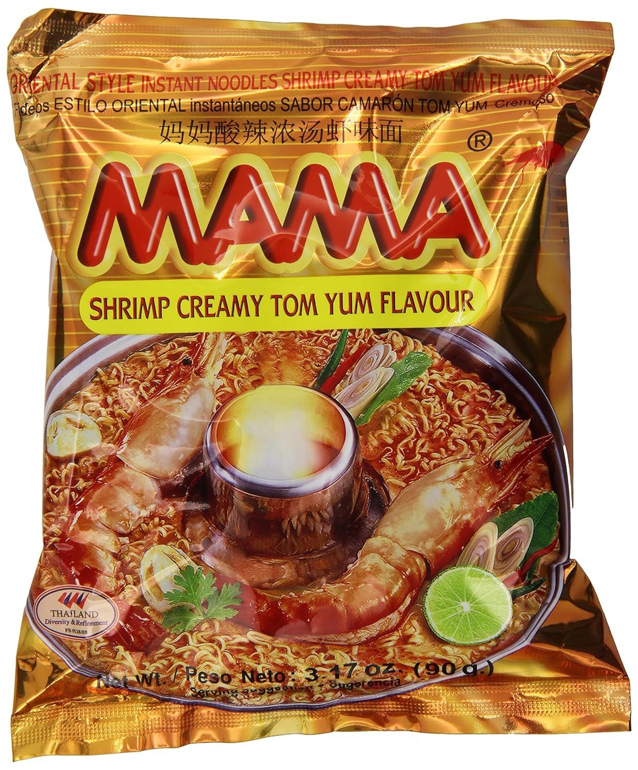 Mama Instant Noodle, Creamy Tom Yum Spicy Flavor (packaging)