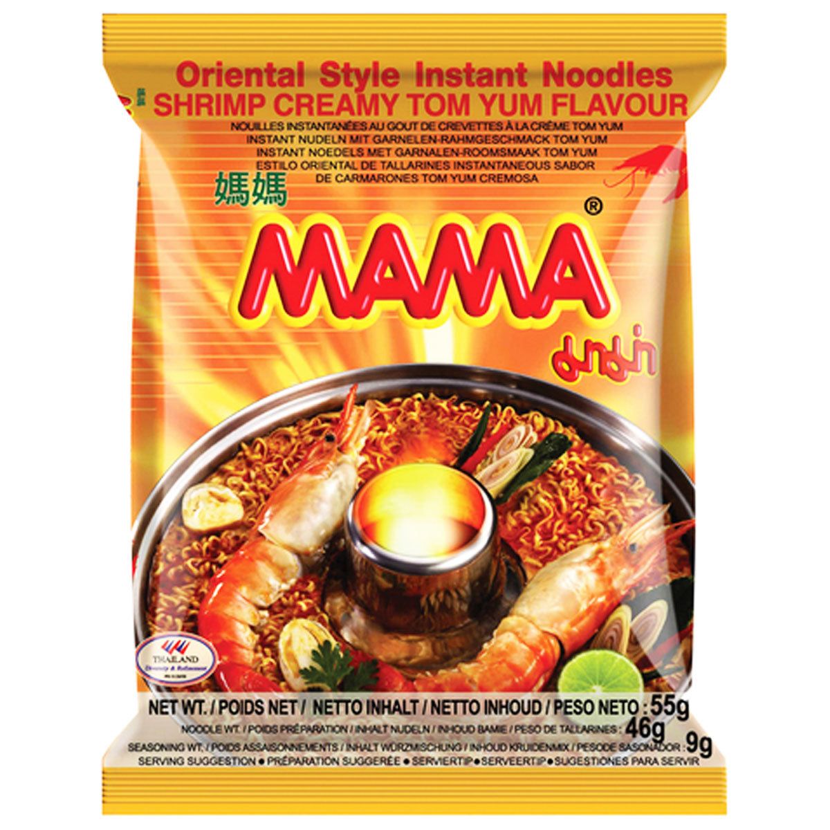 Mama Instant Noodle Creamy Tom Yum Flavor 90g (hero shot)