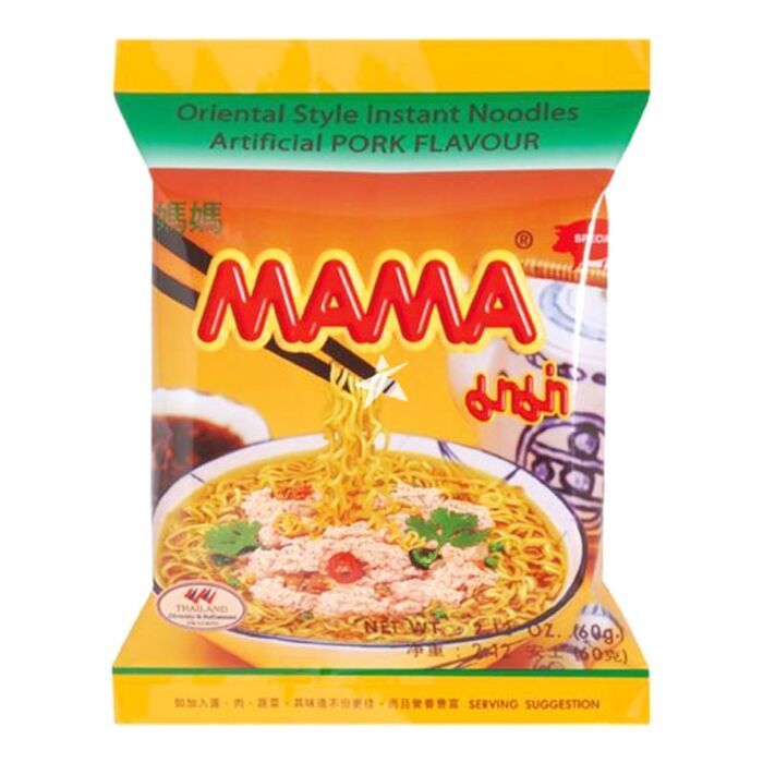 Mama Brand Oriental Style Instant Noodles Artificial Pork Flavour 60g