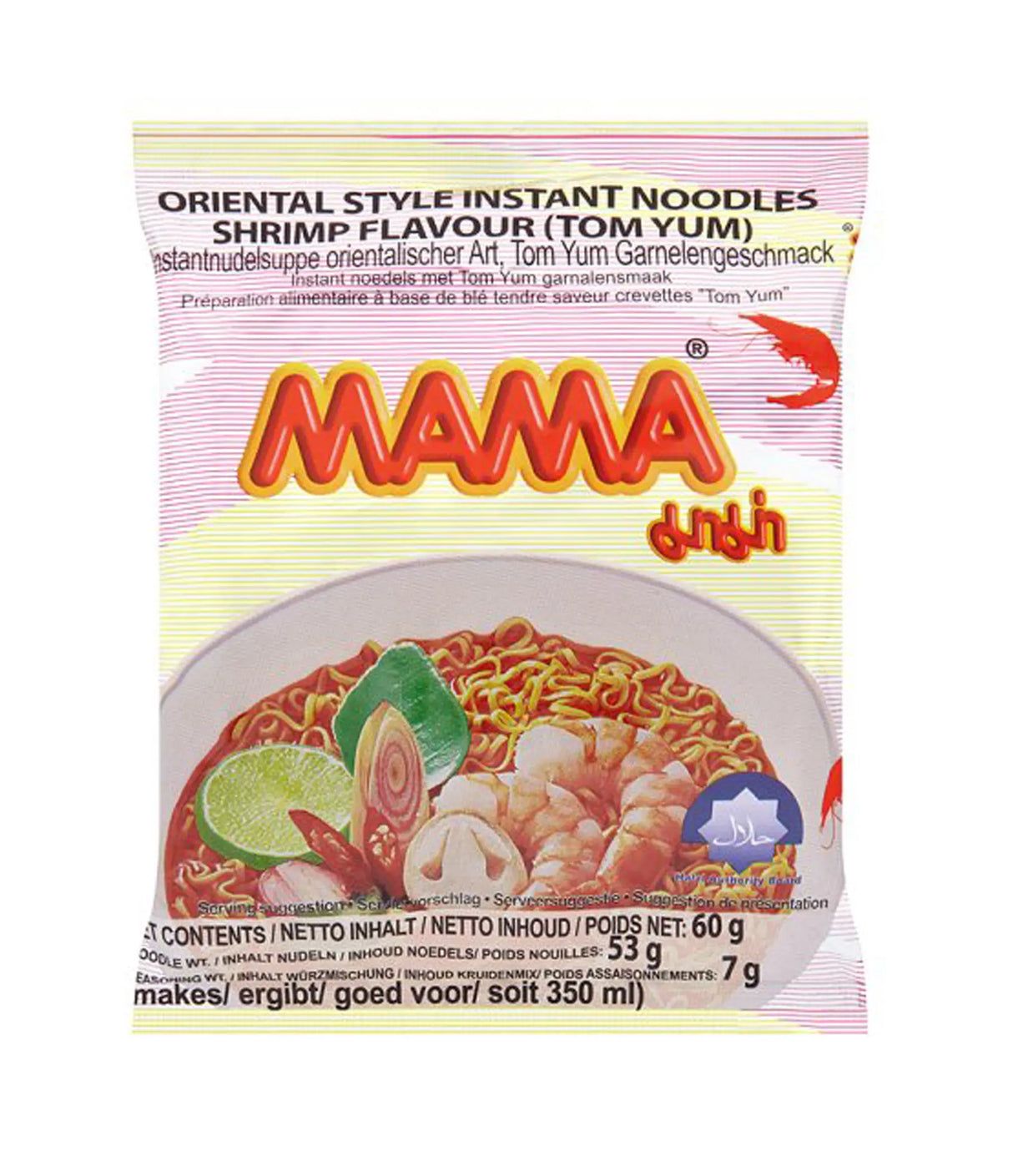 Mama Oriental Style Instant Noodles (Shrimp Tom Yum Flavour) 60g