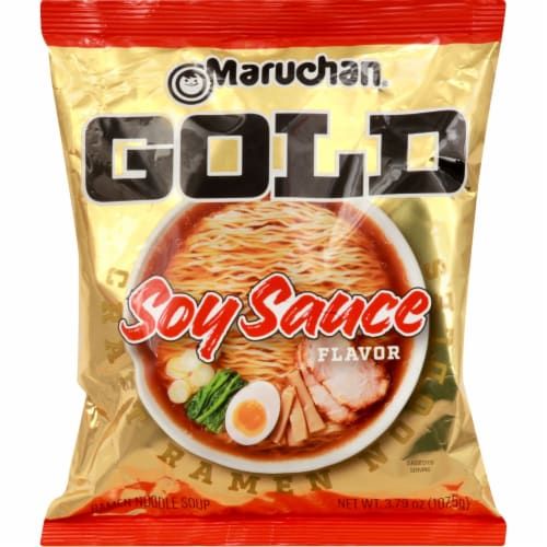 Maruchan Gold Soy Sauce Ramen Noodles 3.79 oz (front of pack)
