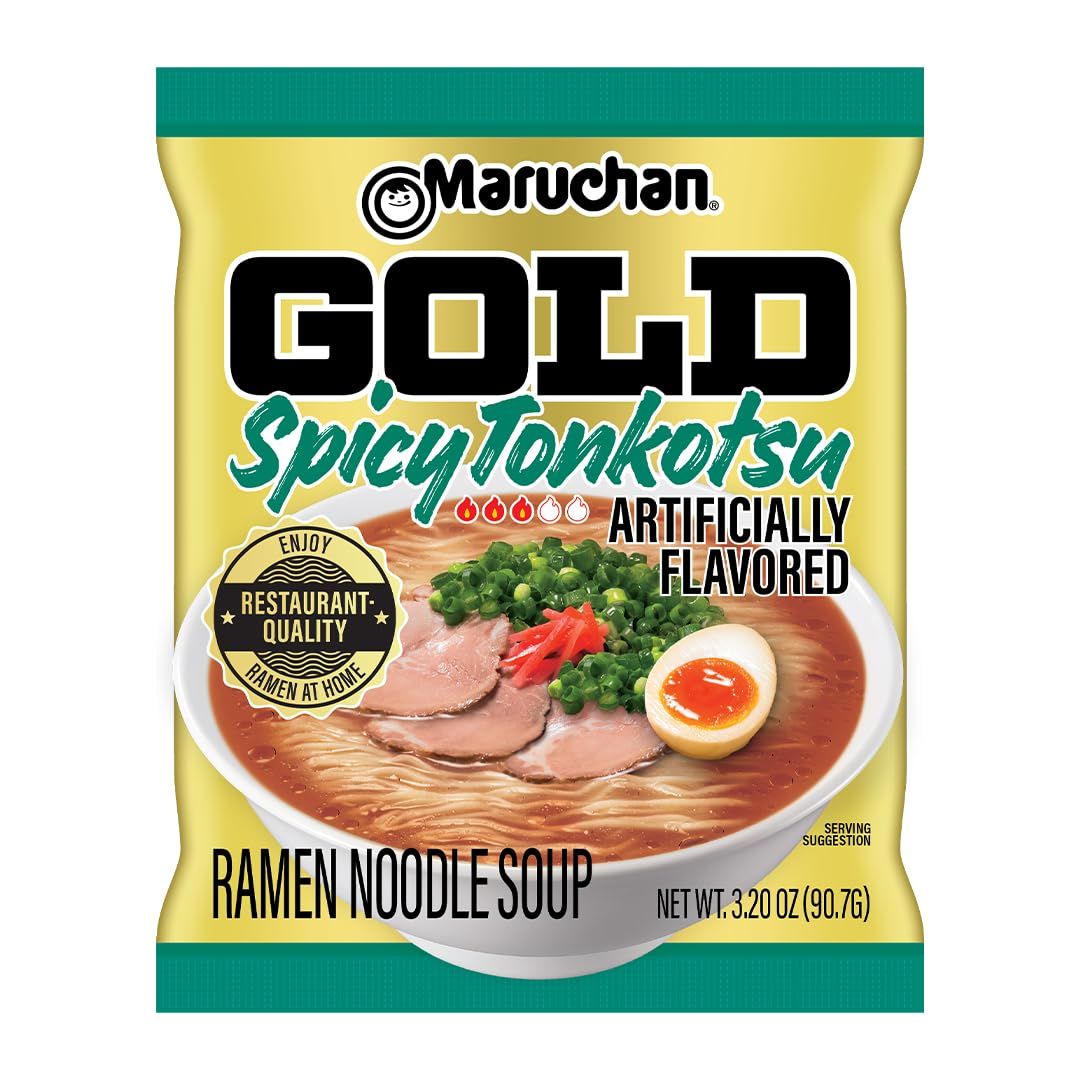 Maruchan Gold Spicy Tonkotsu Craft Ramen Noodles (front of pack)