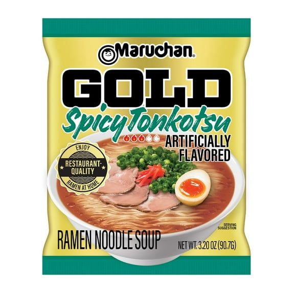 Maruchan Gold Spicy Tonkotsu Craft Ramen (pack front)