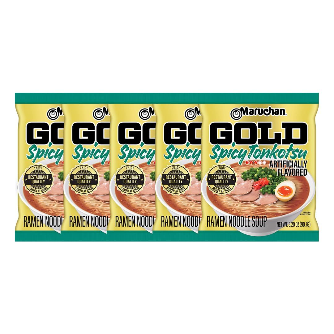 Maruchan Gold Spicy Tonkotsu Craft Ramen Noodles (alternate angle)