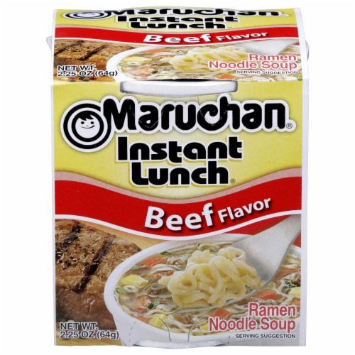 Maruchan Instant Lunch Beef Flavor Ramen Noodle Soup, 2.25 oz (front)
