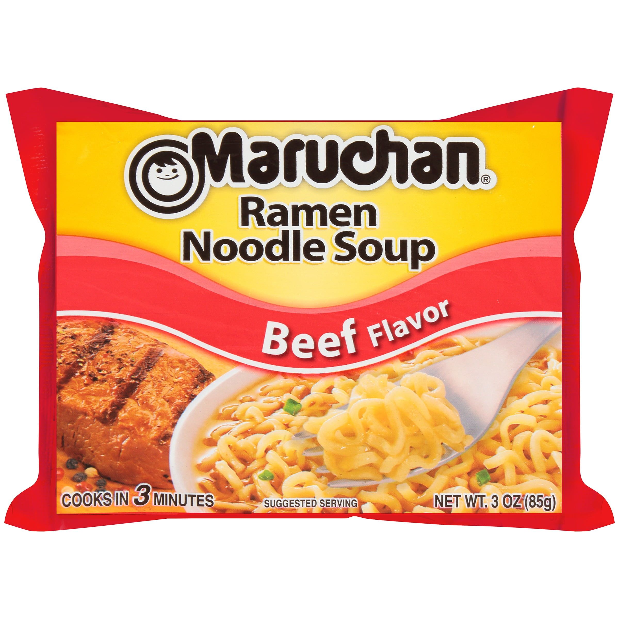 Maruchan Beef Flavor Ramen Noodle Soup, 3 oz (single pack)
