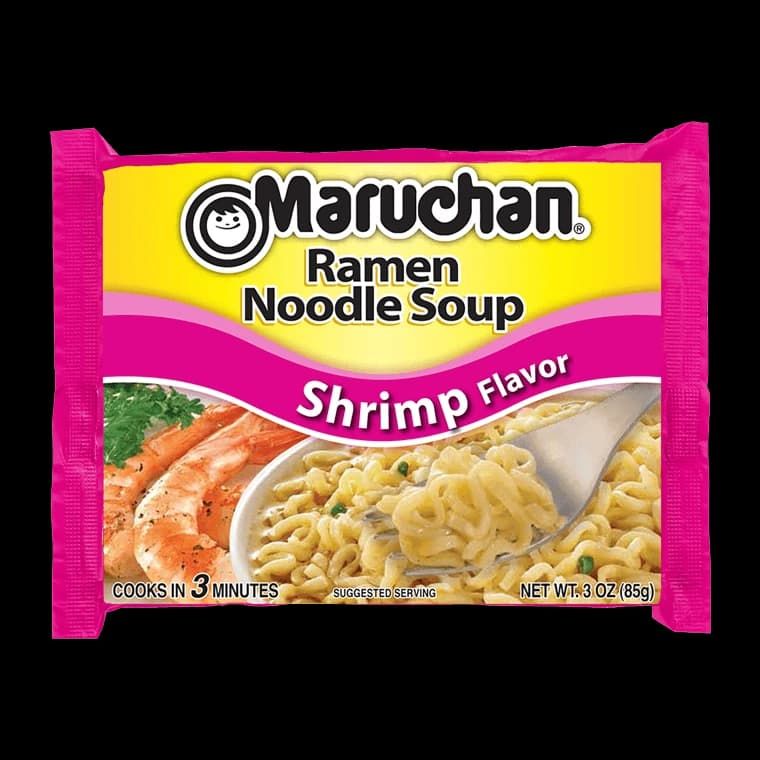 Shrimp Flavored Ramen - Maruchan (official product page image)