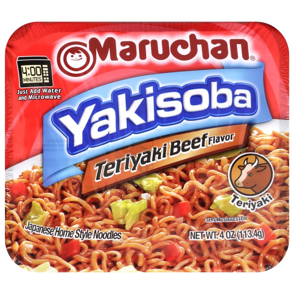 Maruchan Yakisoba Teriyaki Beef Flavored Japanese Home Style Noodles, 4 oz (front)