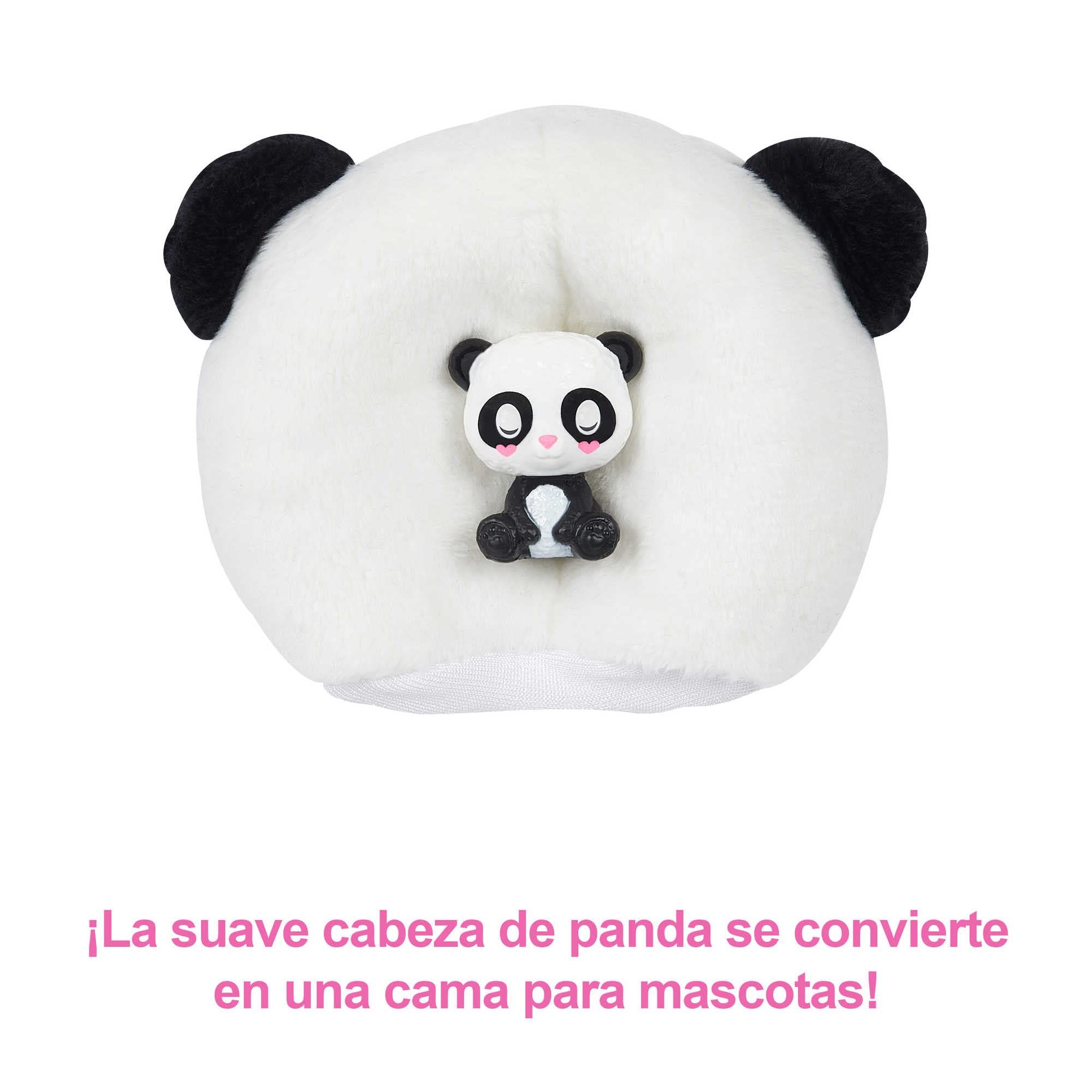 Barbie Cutie Reveal Doll with Panda Plush Costume & 10 Surprises Including Mini Pet & Color Change