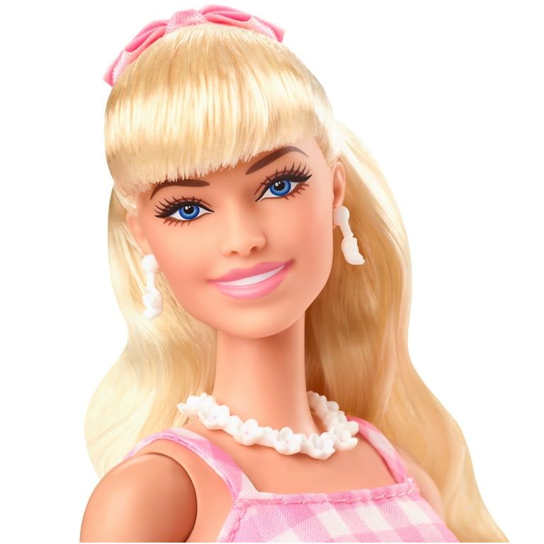 Barbie The Movie Collectible Doll, Margot Robbie as Barbie in Pink Gingham  Dress, Toy for 3 Years and Up