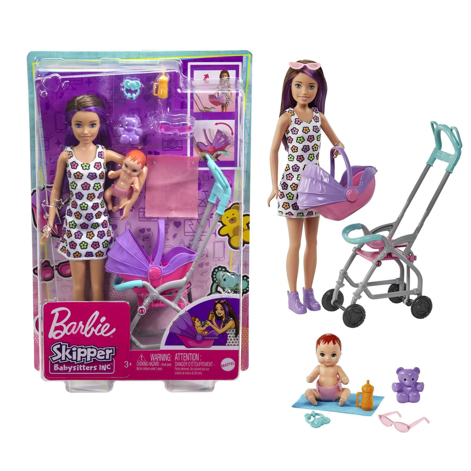 Barbie Skipper Babysitters Inc Doll and Stroller Playset