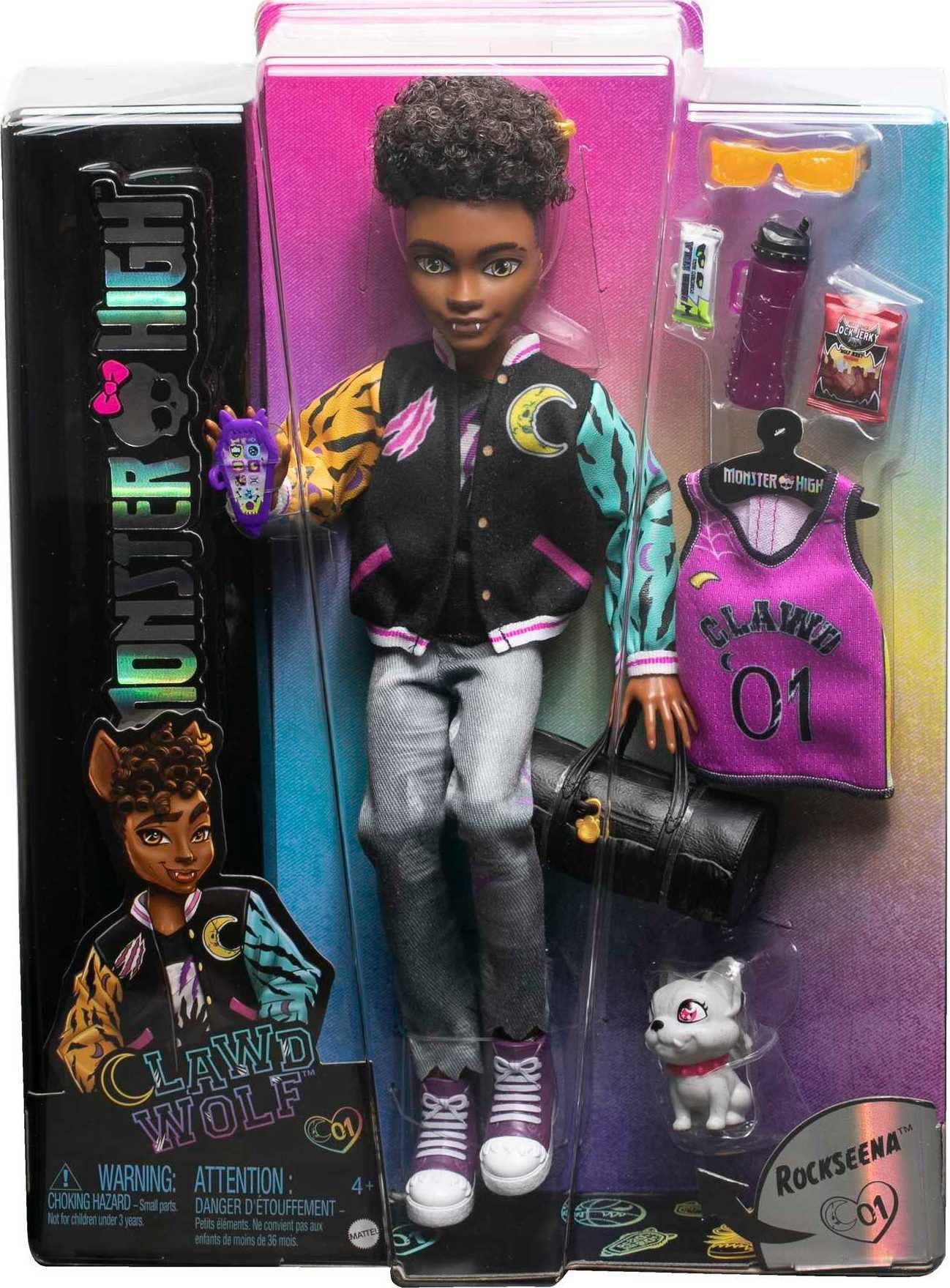 Amazon.com: Monster High Doll, Clawd Wolf Doll with Pet Gargoyle Bulldog  and Themed Accessories : Toys & Games