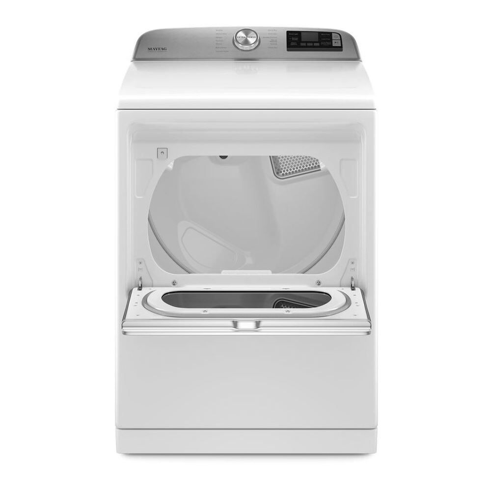 Maytag MED7230HW 27 inch Smart Electric Dryer with 7.4 cu. ft. Capacity, Extra Power, Steam, Sanitize Cycle, Hamper Door  (White)
