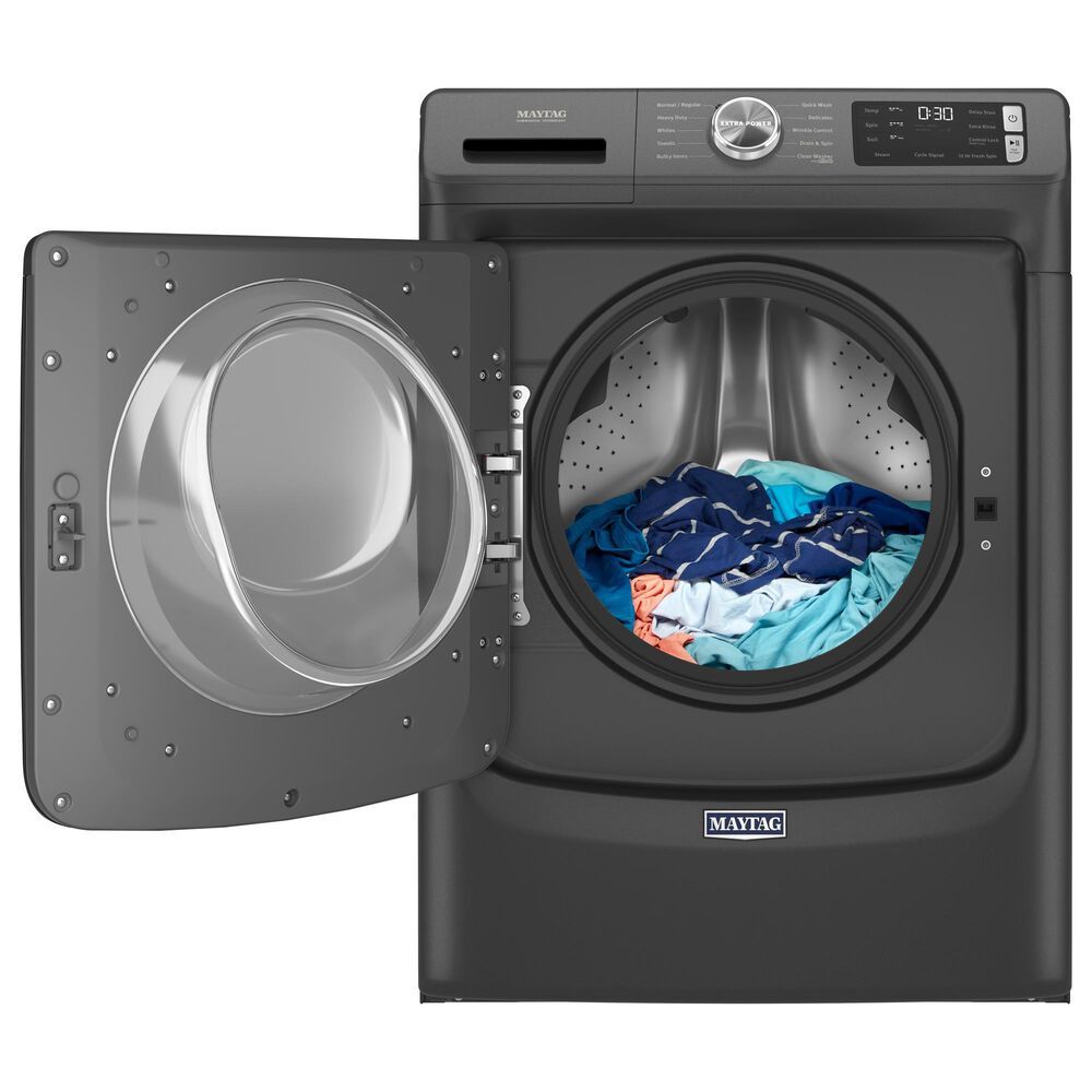 Maytag 4.5 Cu. Ft. Front Load Washer with Extra Power in Volcano Black