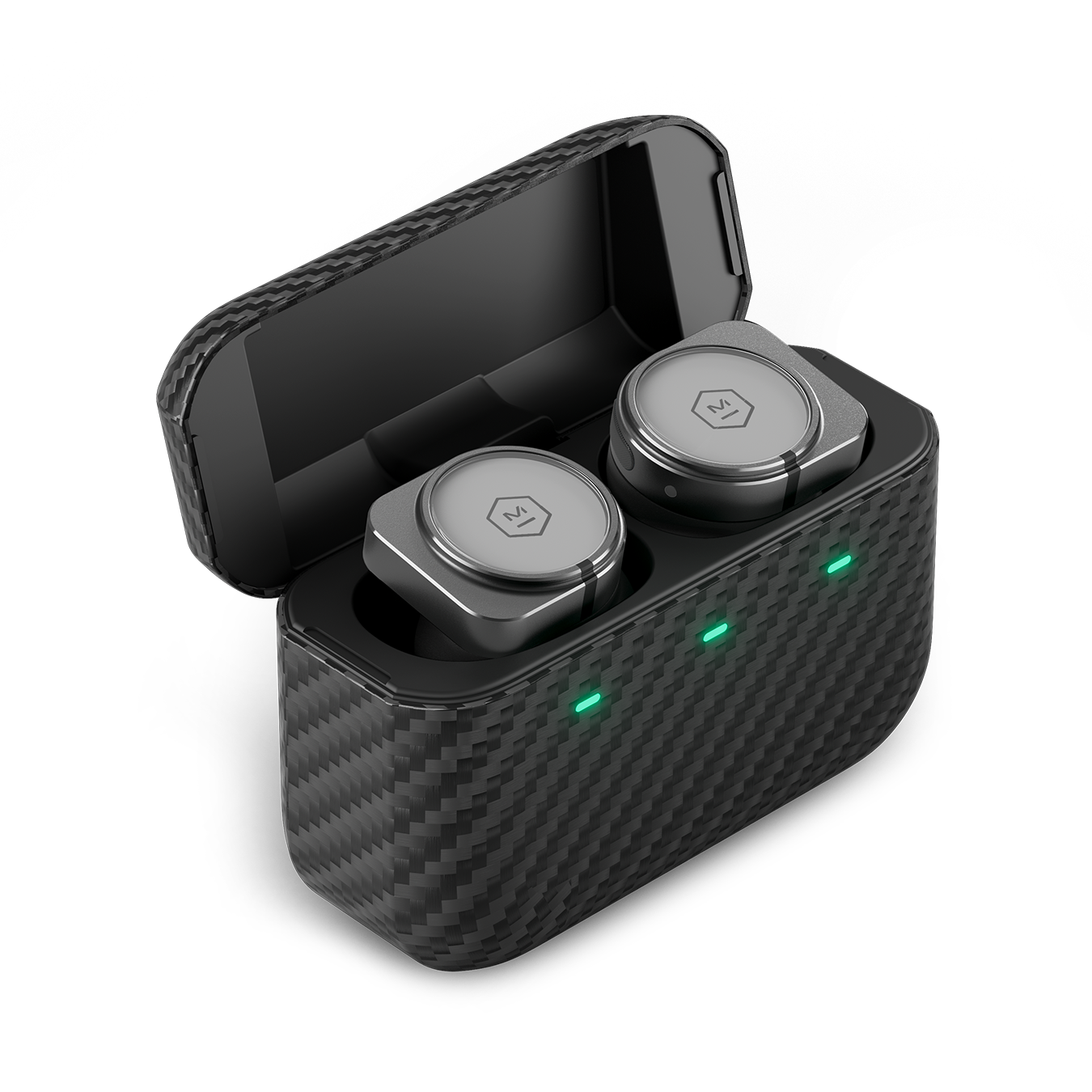 MW09 in charging case (open)