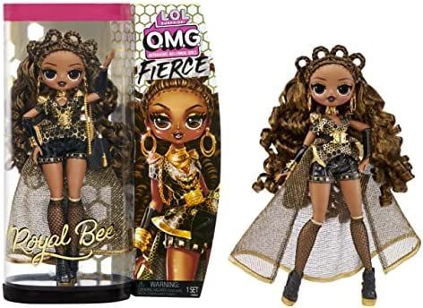 LOL Surprise OMG Fierce Royal Bee Fashion Doll with 15 Surprises Including Outfits and Accessories for Fashion Toy, Girls Ages 3 and up, 11.5-inch Doll, Collector