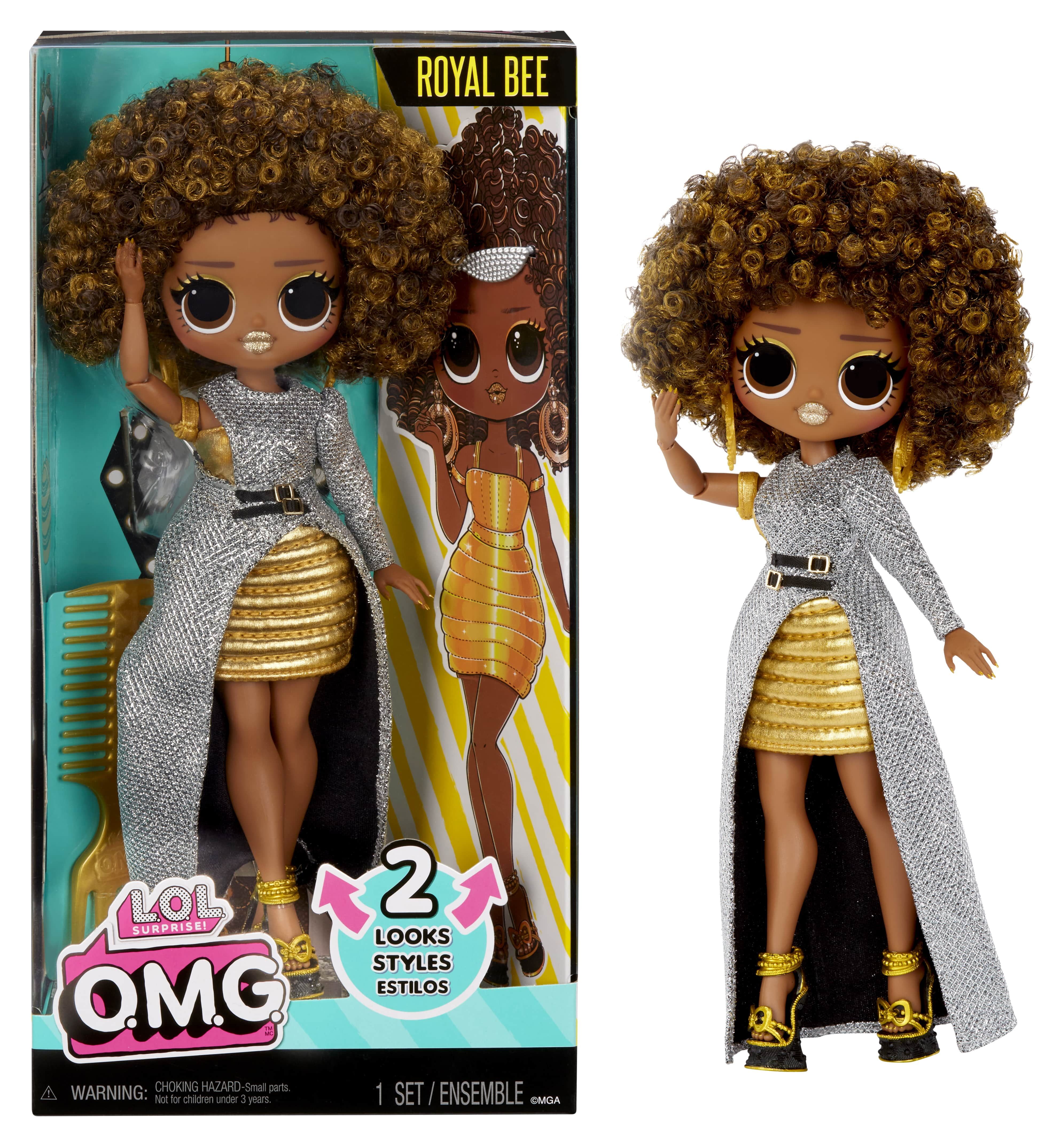 LOL Surprise OMG Royal Bee Fashion Doll with Fashions and Accessories, Ages 4+