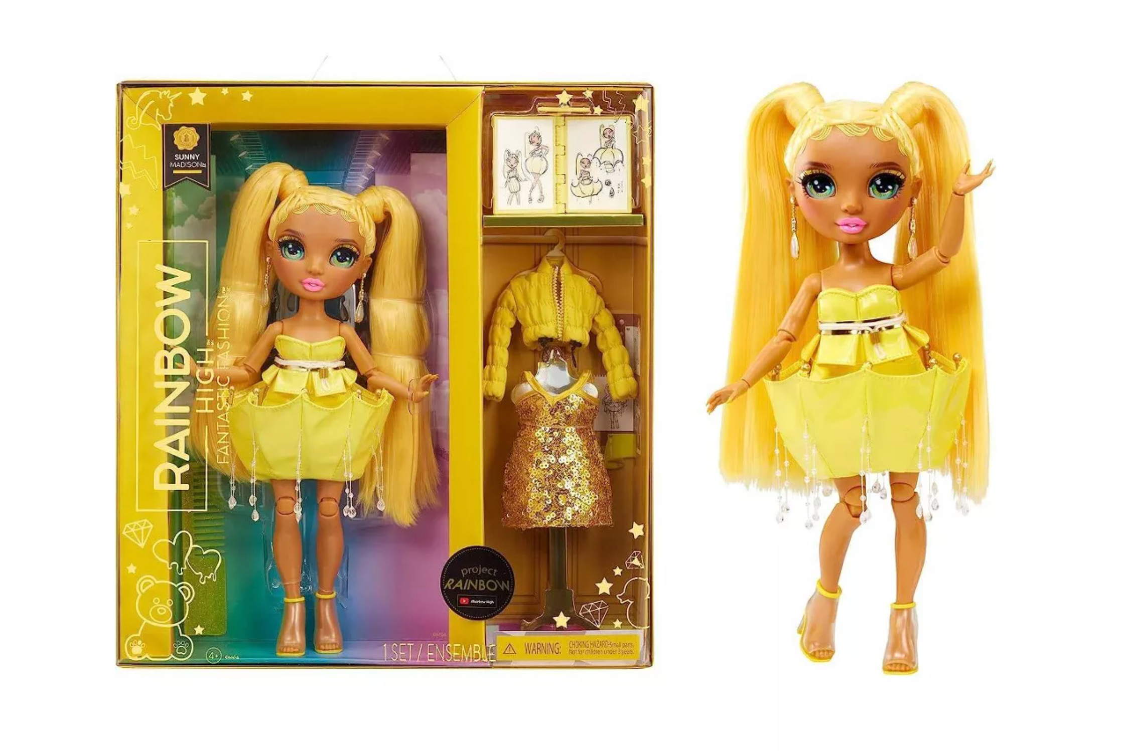 Rainbow High Fantastic Fashion Sunny Madison 11" Fashion Doll w/ Playset
