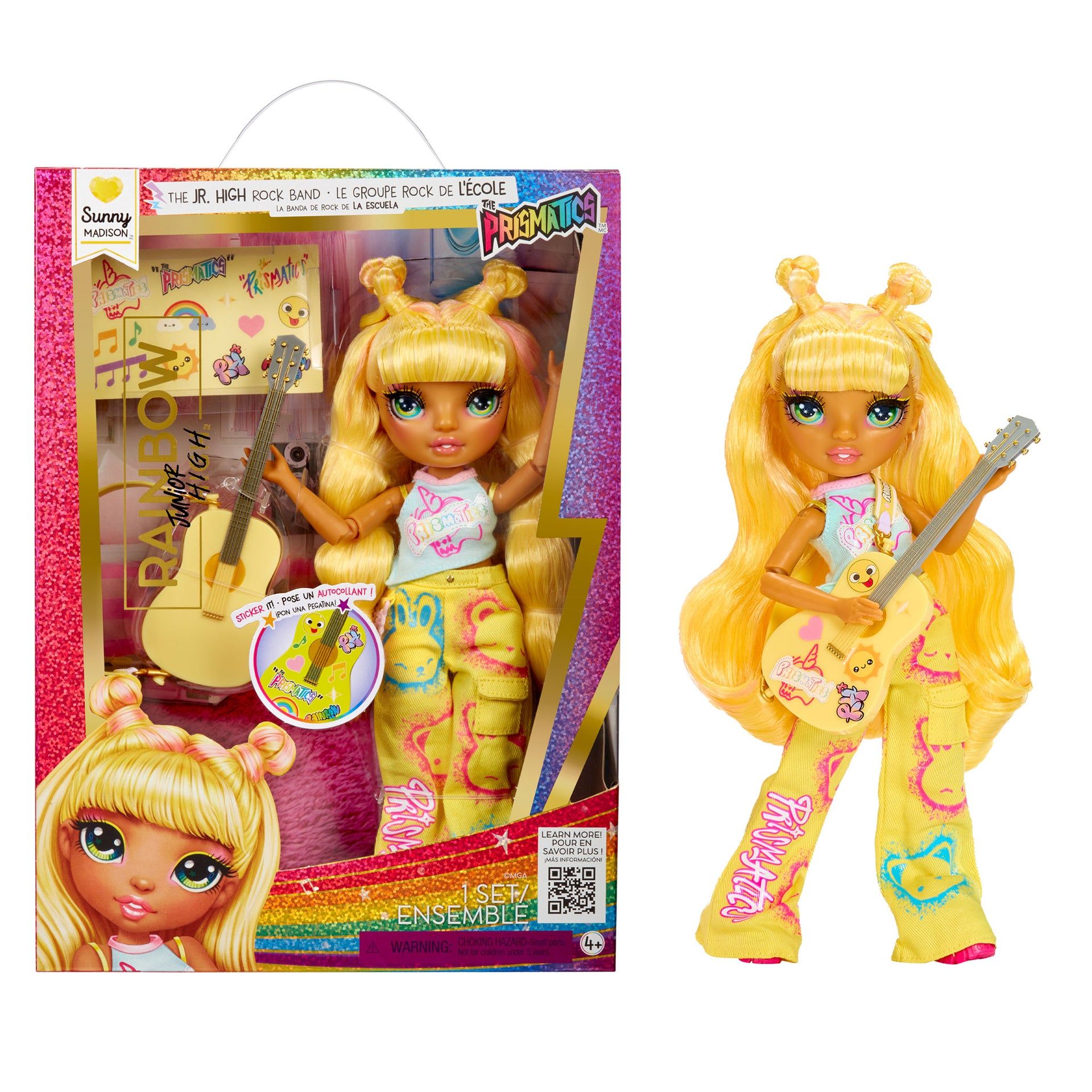 Rainbow High Jr High Rock Band - Sunny, Yellow 9” Fashion Doll