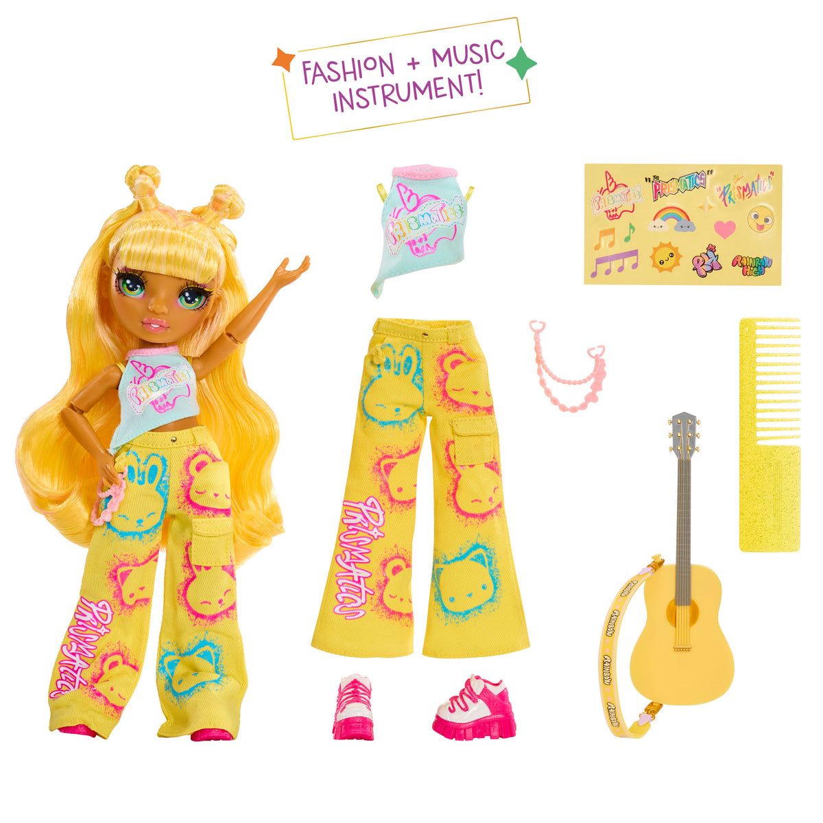 Rainbow High Jr High Rock Band - Sunny, Yellow 9” Fashion Doll