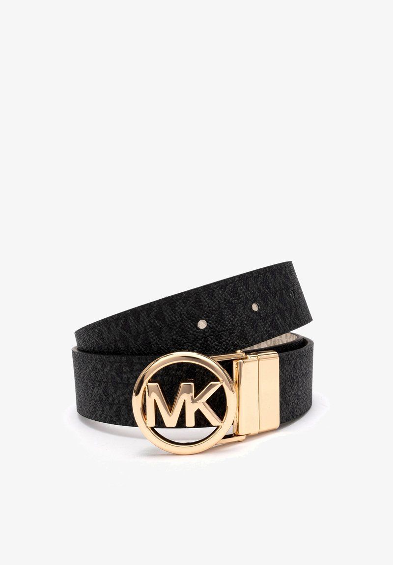 MICHAEL Michael Kors REVERSIBLE - Belt - black gold/black - Zalando.ie