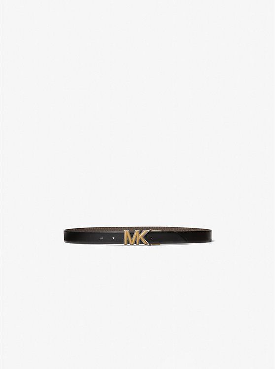Reversible Logo and Leather Skinny Belt | Michael Kors [US]