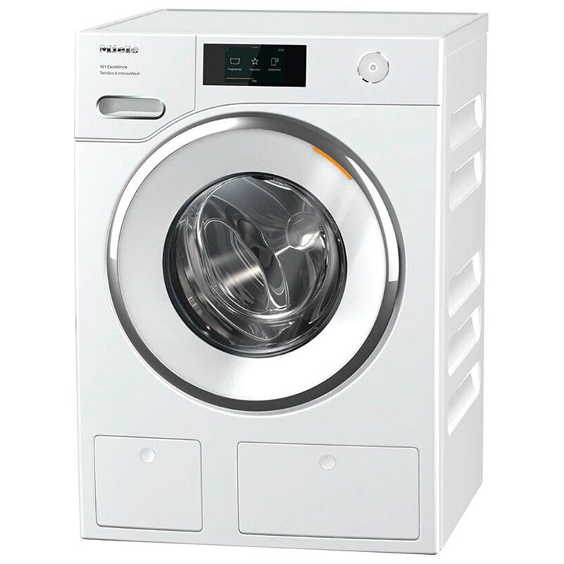Miele TwinDos 24 in. 2.26 cu. ft. Smart Stackable Front Load Washer with TwinDos Detergent Dispenser, IntenseWash, Color Loss Protection & Steam Cycle - Lotus White
