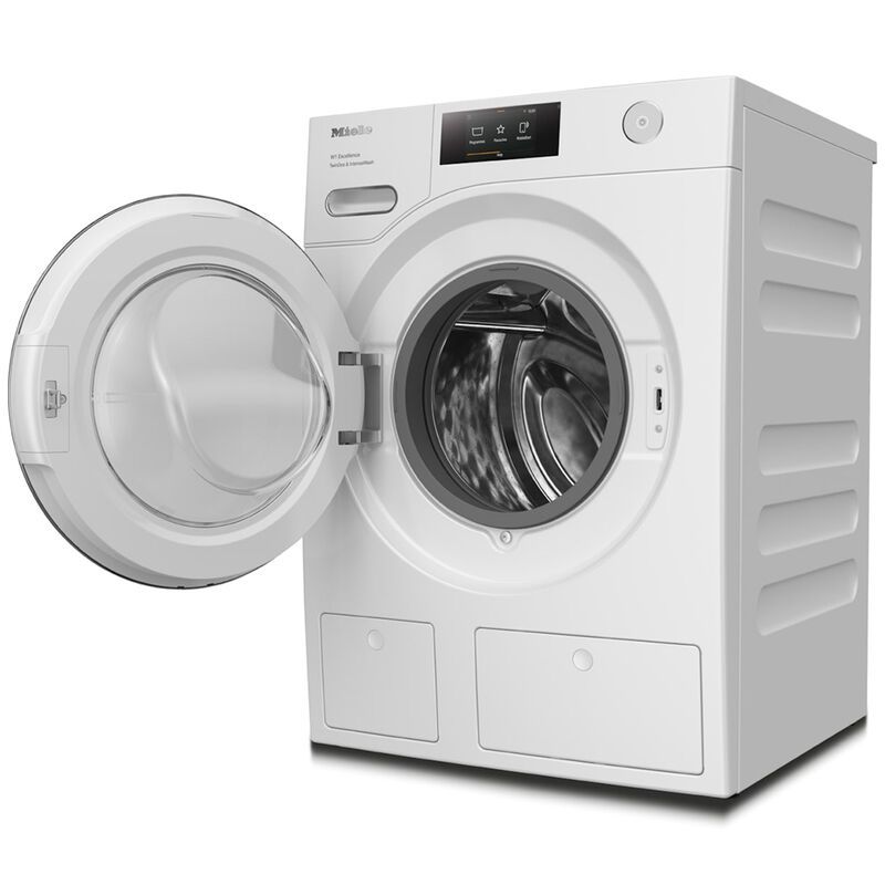 Miele TwinDos 24 in. 2.26 cu. ft. Smart Stackable Front Load Washer with TwinDos Detergent Dispenser, IntenseWash, Color Loss Protection & Steam Cycle - Lotus White