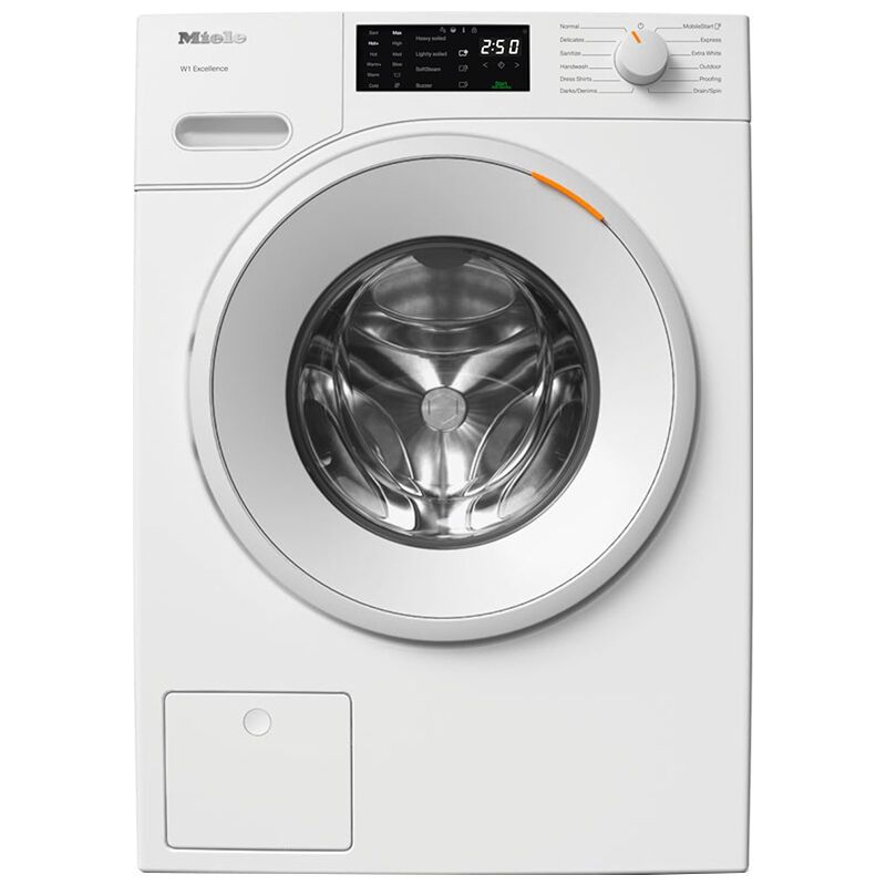 Miele 24 in. 2.26 cu. ft. Smart Stackable Front Load Washer with CapDosing, Sanitize & Steam Wash Cycle - Lotus White