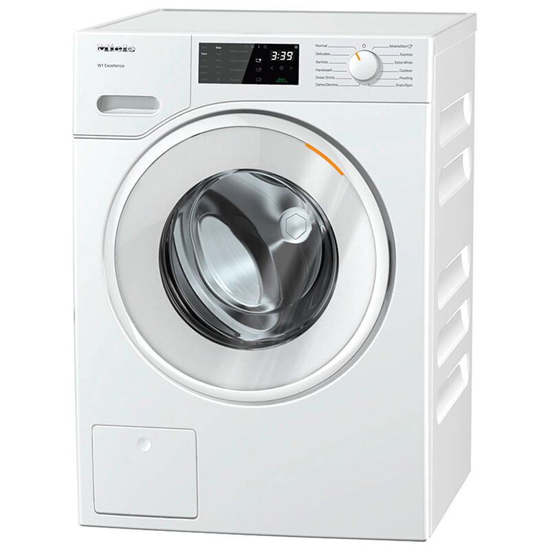 Miele 24 in. 2.26 cu. ft. Smart Stackable Front Load Washer with CapDosing, Sanitize & Steam Wash Cycle - Lotus White