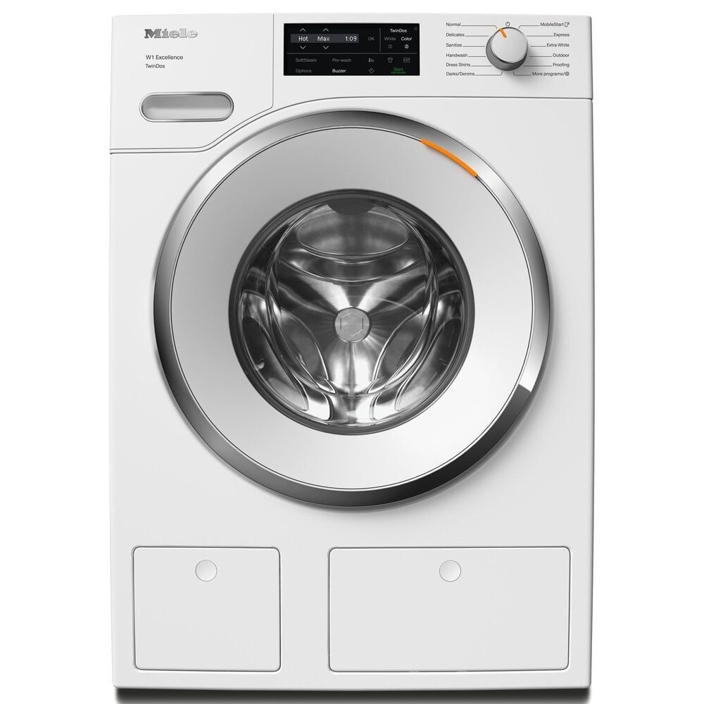 Miele 2.26 Cu. Ft. Smart Front Load Washer with SoftSteam and TwinDos in White