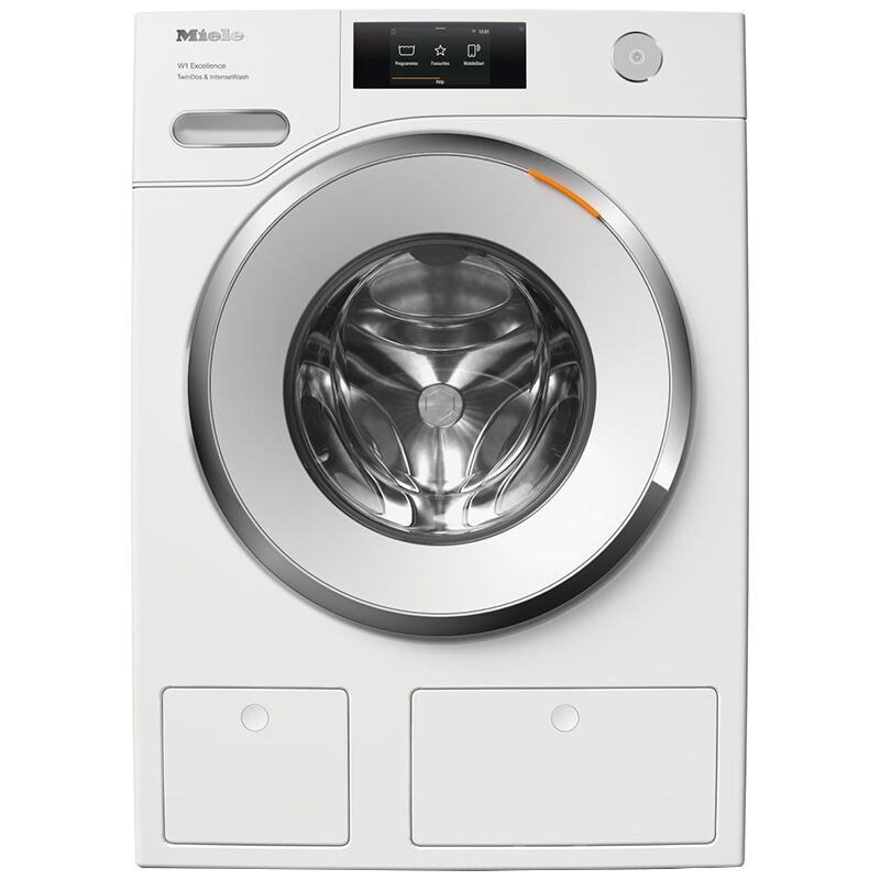 Miele TwinDos 24 in. 2.26 cu. ft. Smart Stackable Front Load Washer with TwinDos Detergent Dispenser, IntenseWash, Color Loss Protection & Steam Cycle - Lotus White