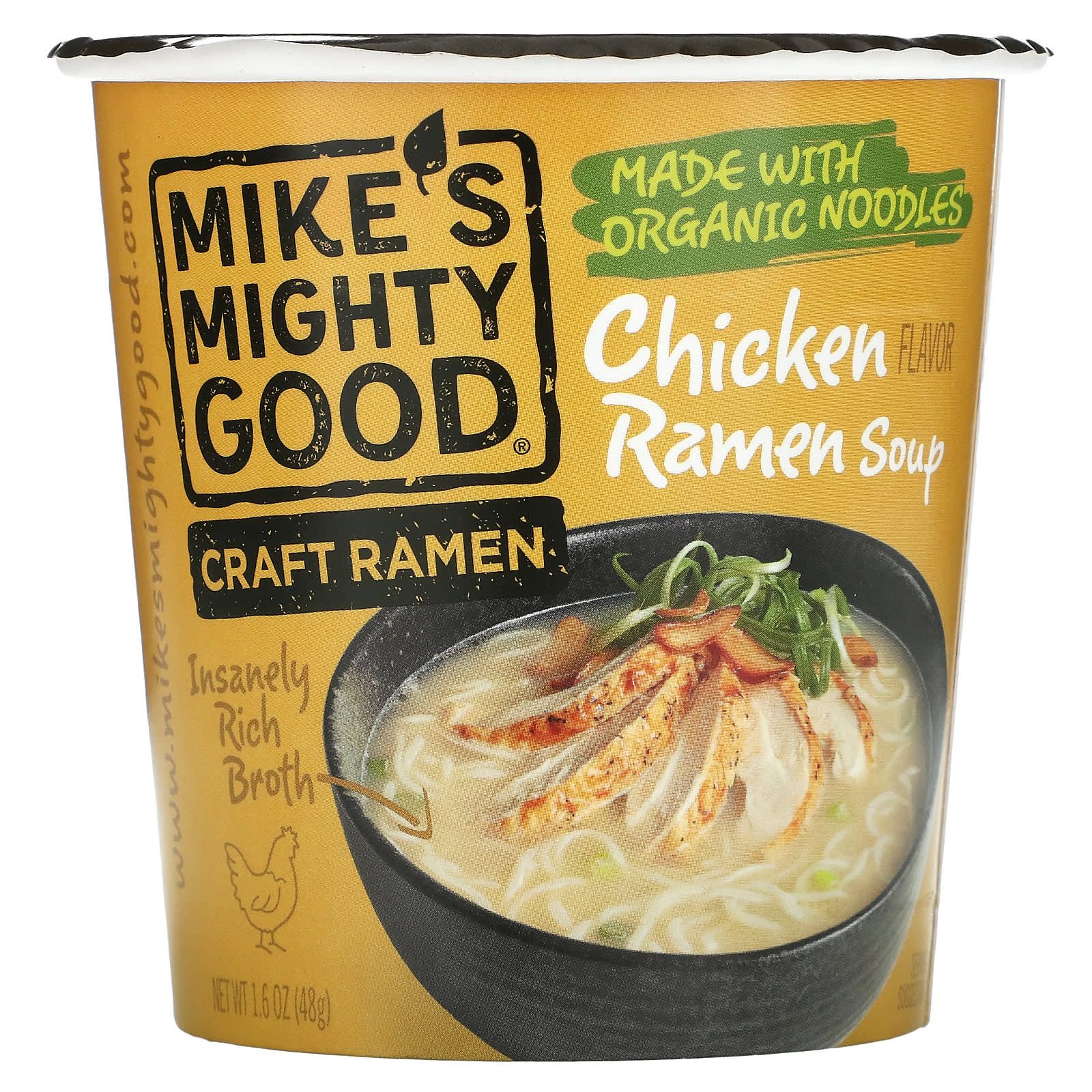 Mike's Mighty Good Craft Ramen Cup, Chicken Ramen Soup 1.6 oz