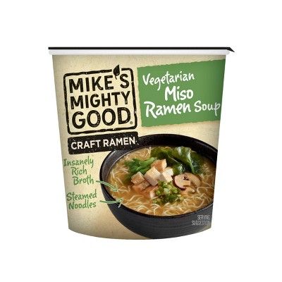 Mike's Mighty Good Vegetarian Miso Ramen Noodle Soup Cup 1.7oz – Target