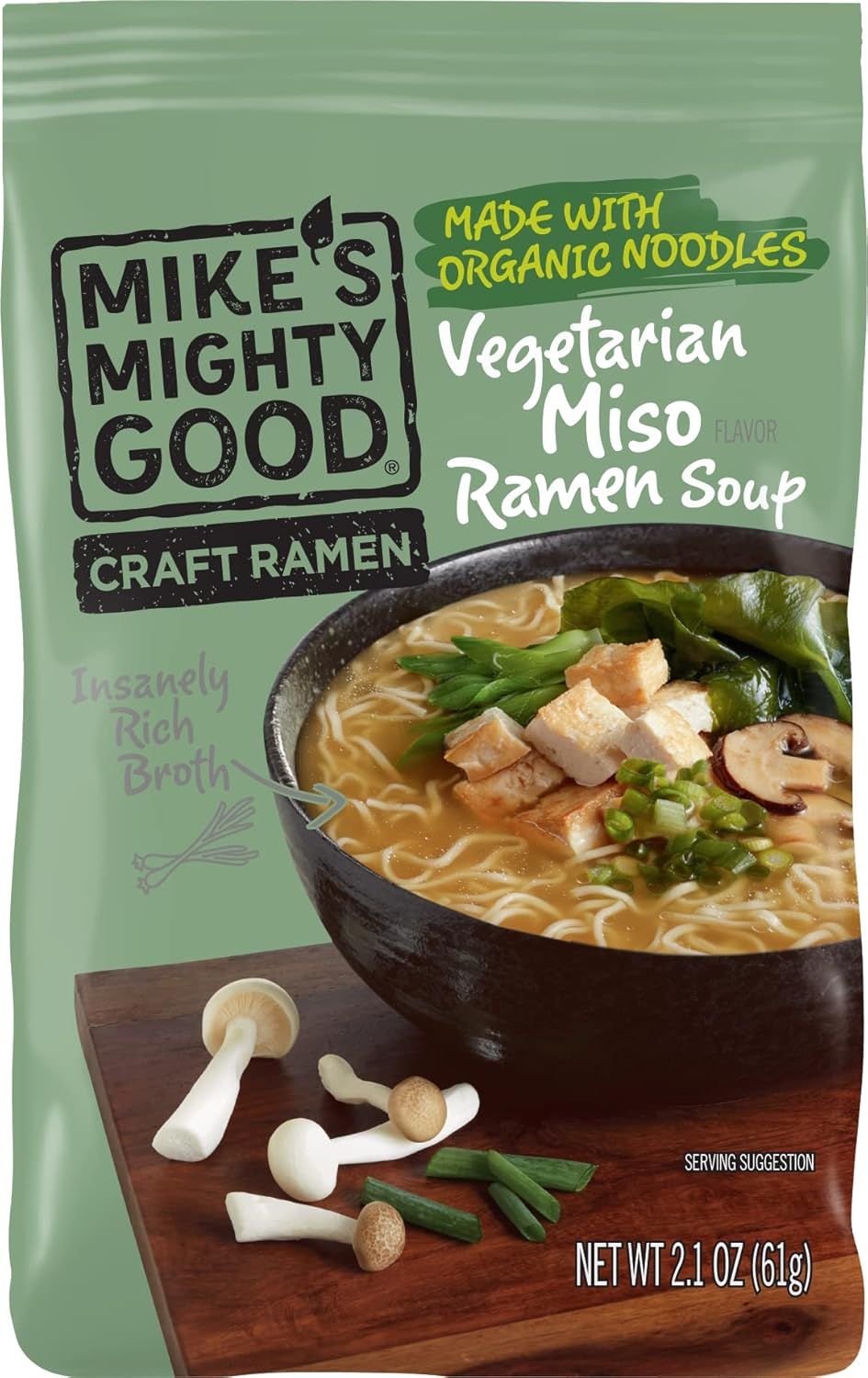 Mike's Mighty Good Vegetarian Miso (package/front) – Amazon