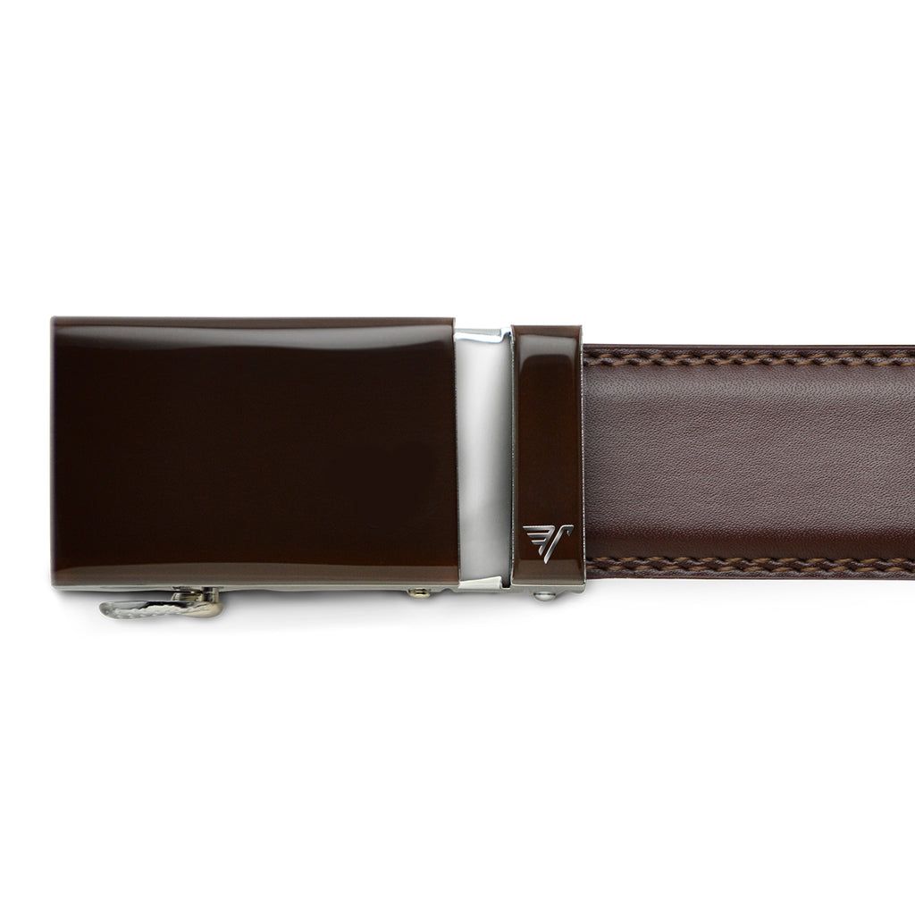 Mission Belt 35mm Chocolate Brown Leather Ratchet Belt