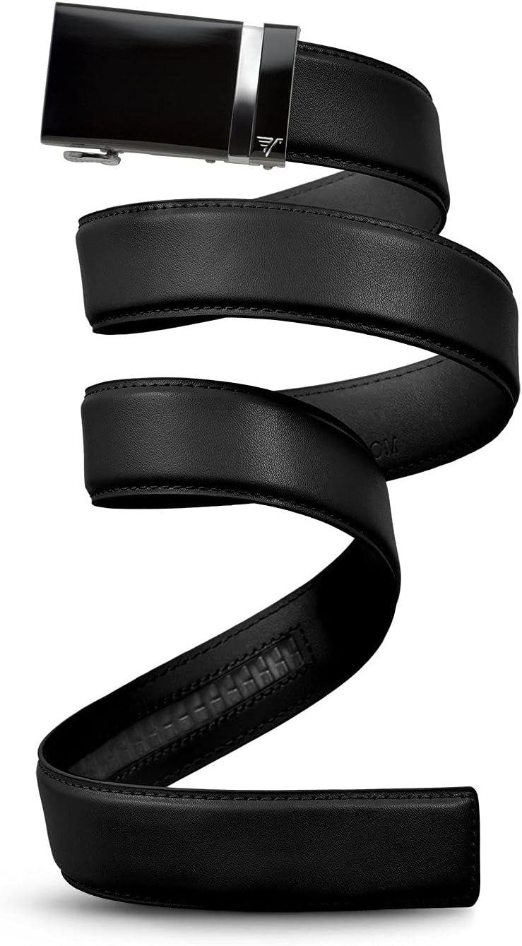 Mission Belt Men's Ratchet Belt - Vader 40 - Black Buckle/Black Leather