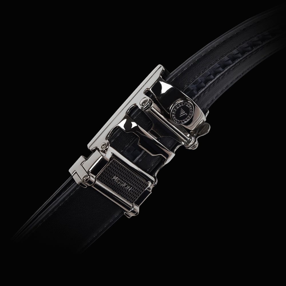 Mission Belt 40mm Leather Ratchet Belt Detail