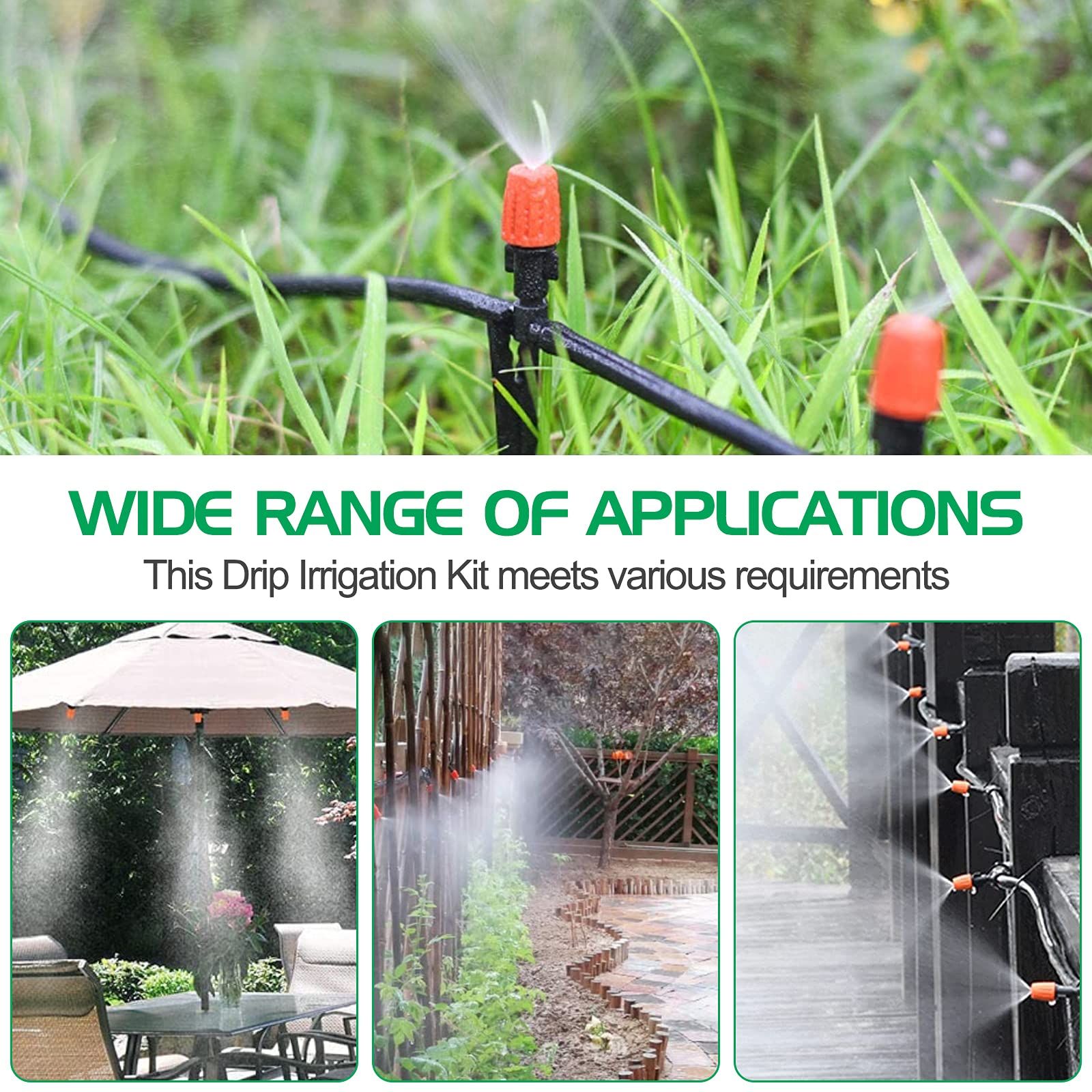 Amazon.com: MIXC Irrigation System Greenhouse Watering Systems 1/4 INCH  50FT DIY Auto Drip Irrigation Kit Garden Accessories Automatic Irrigation  Equipment for Plants/Lawn : Patio, Lawn & Garden