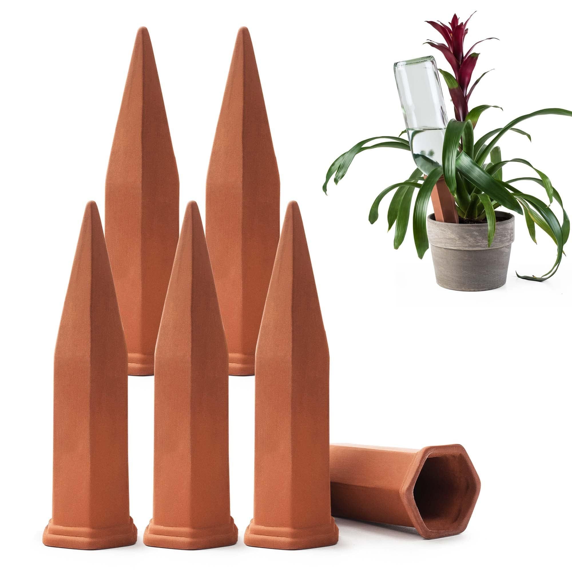 Amazon.com: Modern Innovations Ceramic Terracotta Self Watering Spikes (6  Pack) Vacation Automatic Plant Waterer Devices, Indoor/Outdoor Planter  Insert, Terra-Cotta Stakes for Potted Plants, Auto-Water System : Patio,  Lawn & Garden