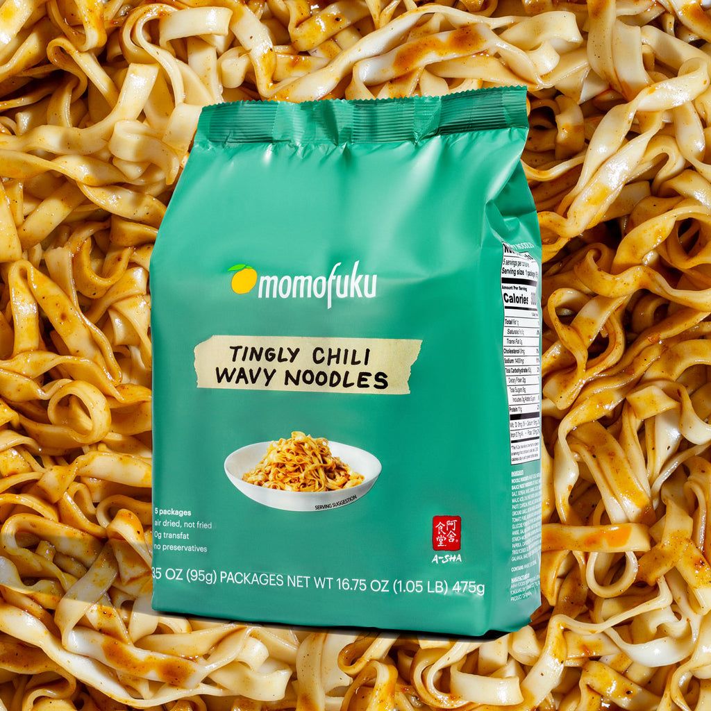 Tingly Chili Noodles (prepared noodles shot)