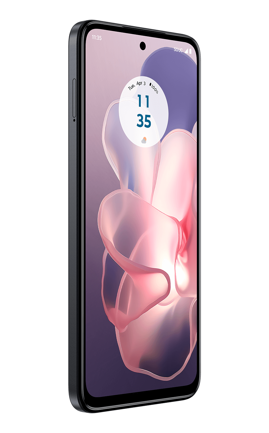 Motorola moto g power 5G (2024) – transparent PNG (Midnight Blue, side/angled)