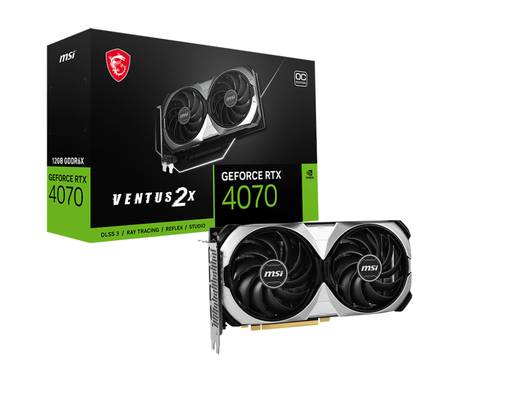 MSI GeForce RTX 4070 VENTUS 2X 12G OC (official product render)