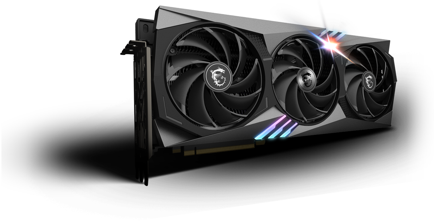 MSI GeForce RTX 4080 SUPER 16G GAMING X TRIO (official key visual/product render)