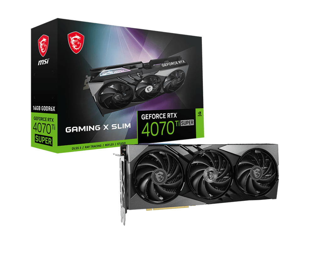 MSI GeForce RTX 4070 Ti SUPER 16G GAMING X SLIM (official product render)