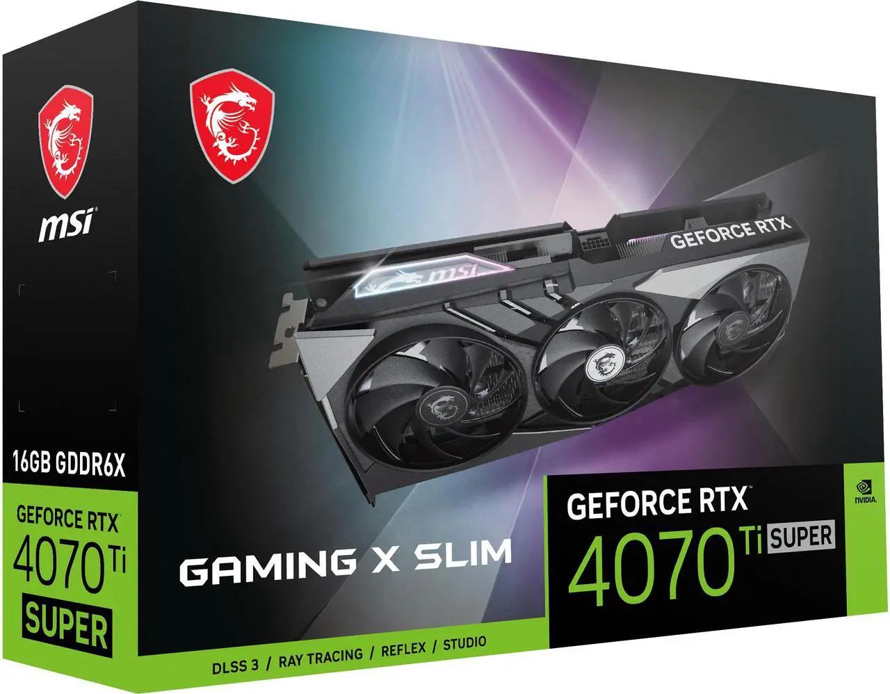 MSI RTX 4070 Ti SUPER 16G GAMING X SLIM (retailer packshot)