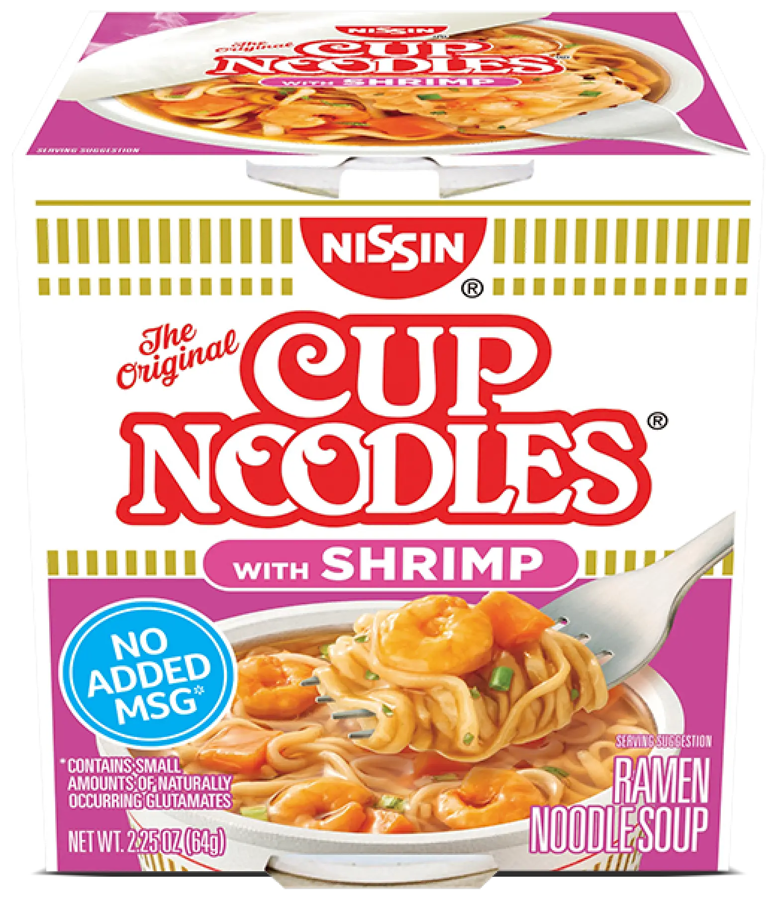 Cup Noodles Shrimp (transparent background hero)