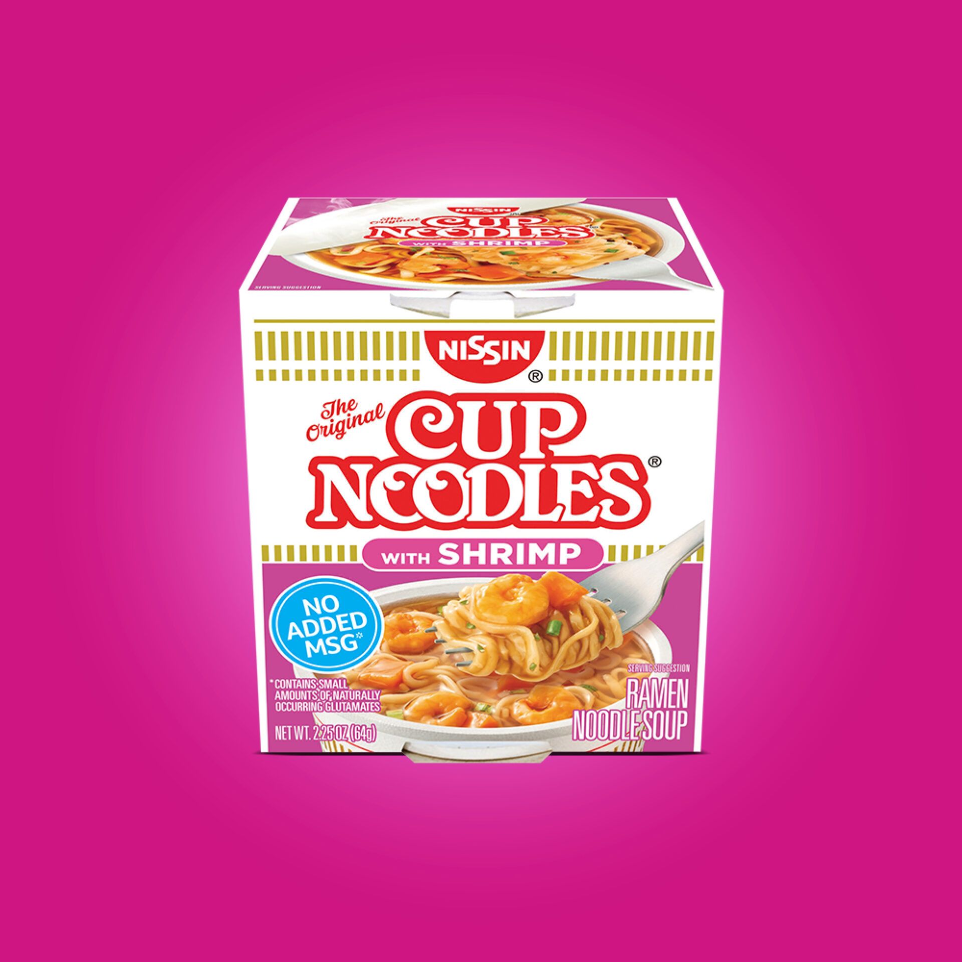 Cup Noodles Shrimp (1:1 color background hero)